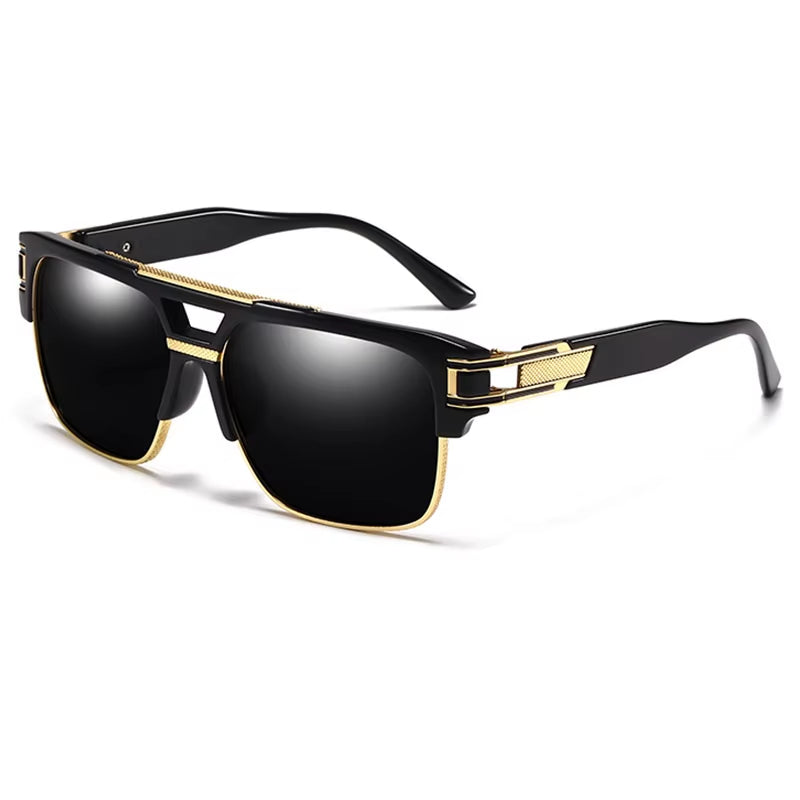 ORIGINAL VINTAGE Luxury Brand Men Sunglasses Vintage Designer Mens Glasses Square Retro Fashion Eyewear UV400