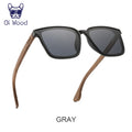 Men Women Square Sunglasses Wooden Eyeglasses Polarized Blue Lenses Mens Glasses Luxury Eyewear