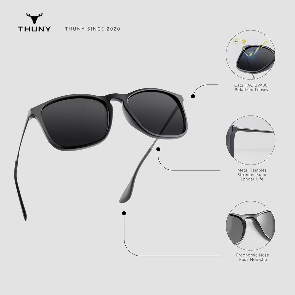 Sunglasses Men Polarized Sunglasses for Men Women,Uv400 Protection Retro Sun Glasses for Driving Fishing