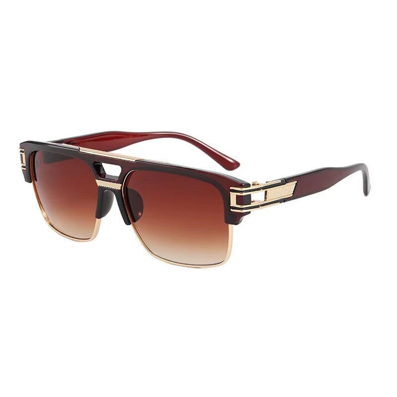 ORIGINAL VINTAGE Luxury Brand Men Sunglasses Vintage Designer Mens Glasses Square Retro Fashion Eyewear UV400
