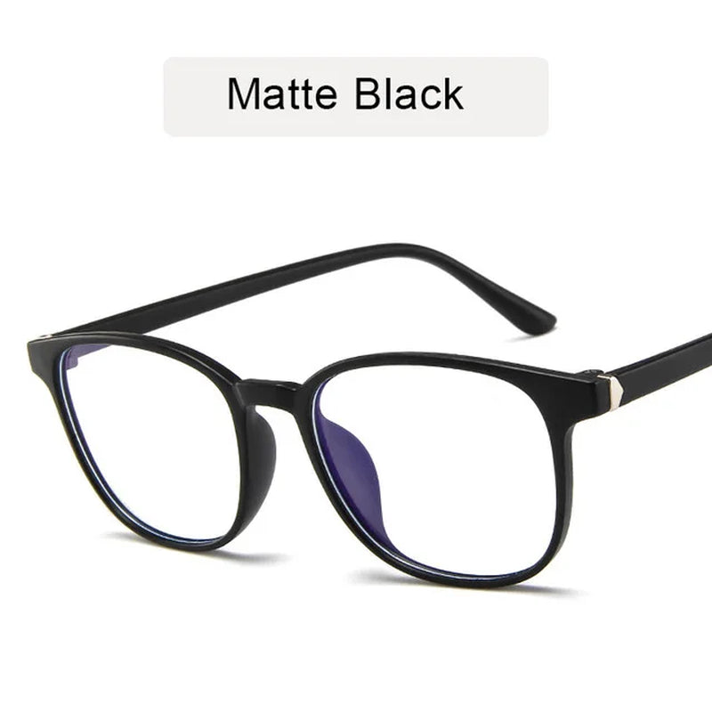 RMM Retro Mens Glasses Frame Fashion Computer Eyeglasses Frame Women Anti-Blue Light Transparent Clear Pink Plastic Glasses