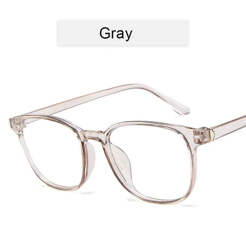 RMM Retro Mens Glasses Frame Fashion Computer Eyeglasses Frame Women Anti-Blue Light Transparent Clear Pink Plastic Glasses