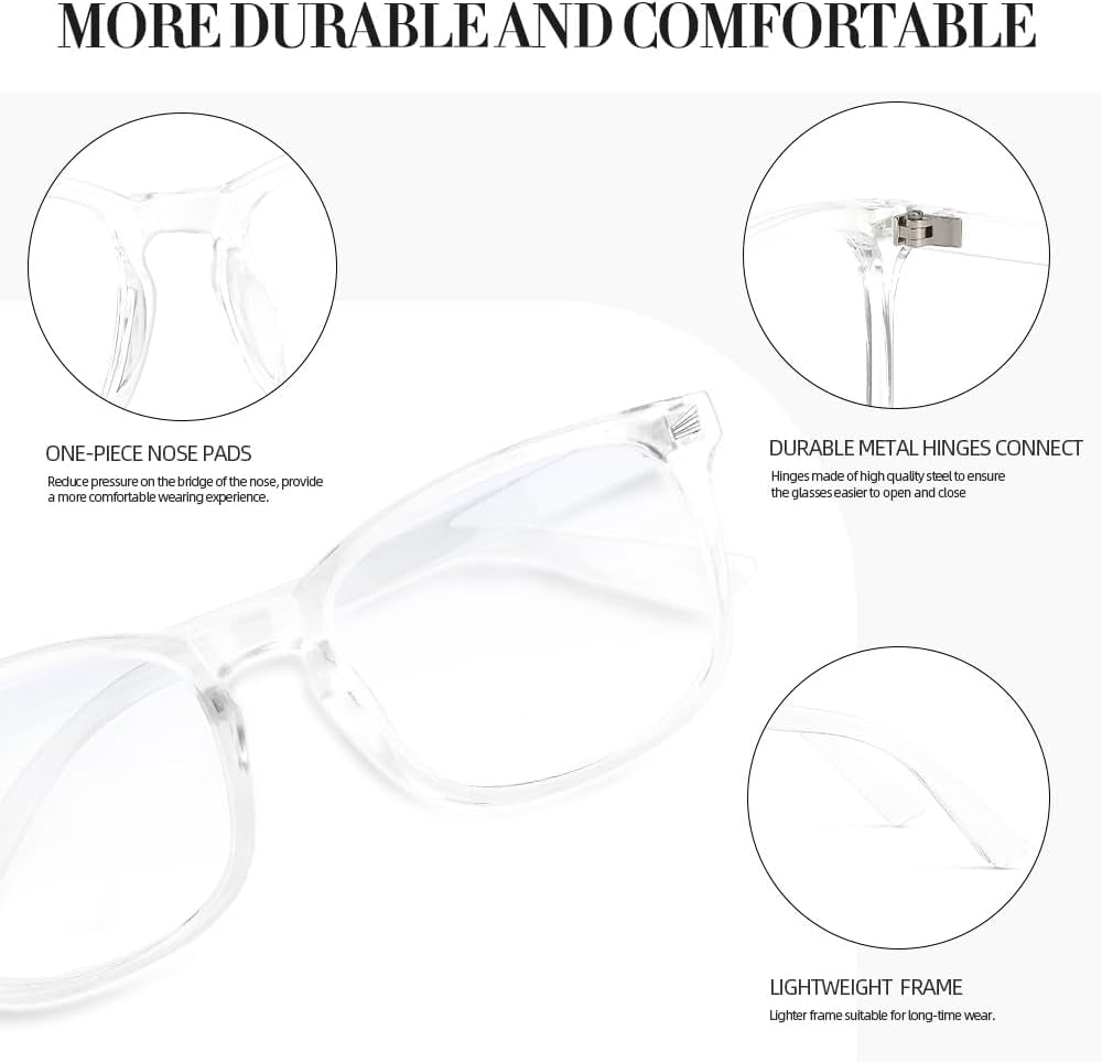 Blue Light Glasses for Woman Men,Blue Light Blocking Glasses,Clear Glasses