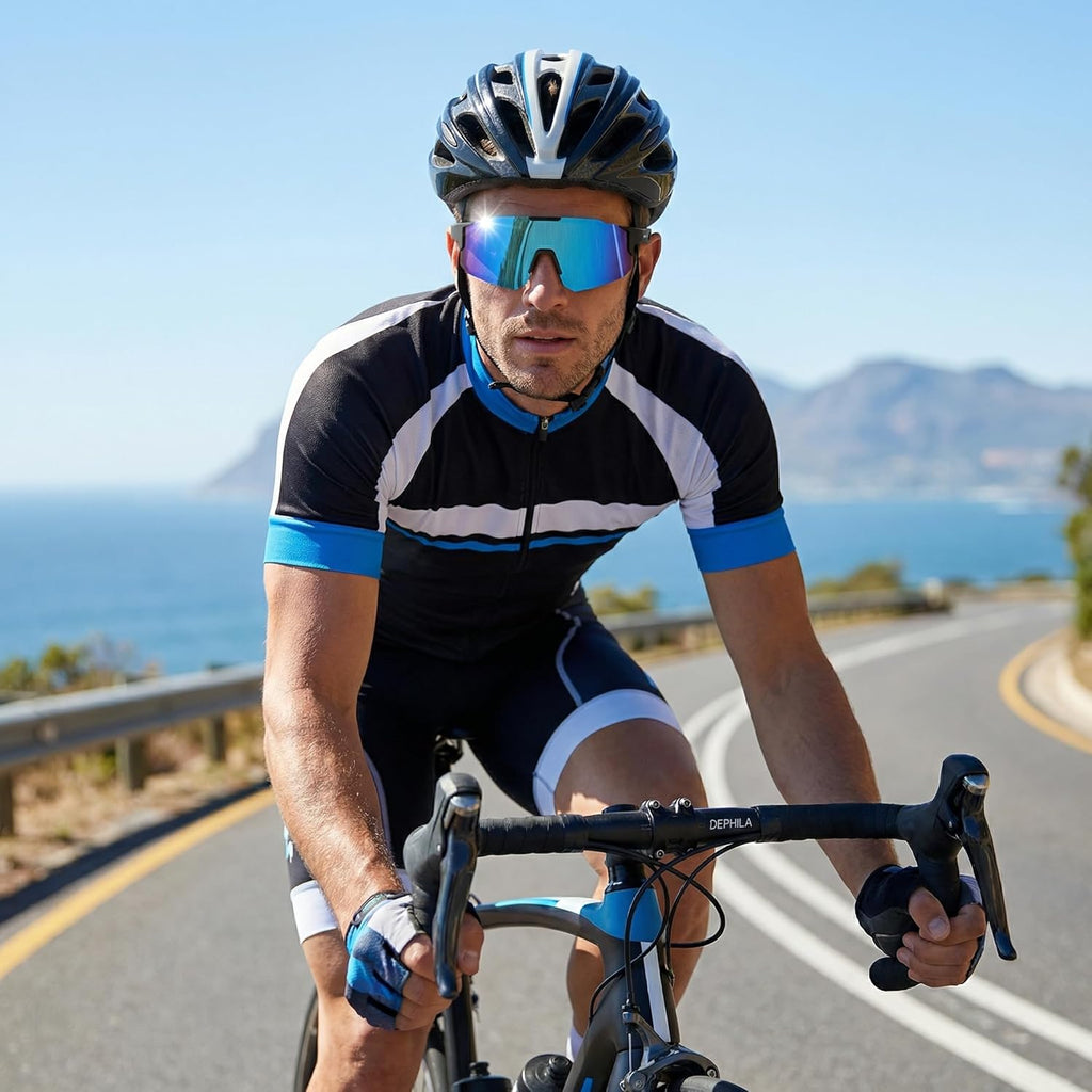 Polarized Sports Sunglasses for Men Women, Sunglasses for Teens Baseball, Biking, Cycling with UV400 Protection