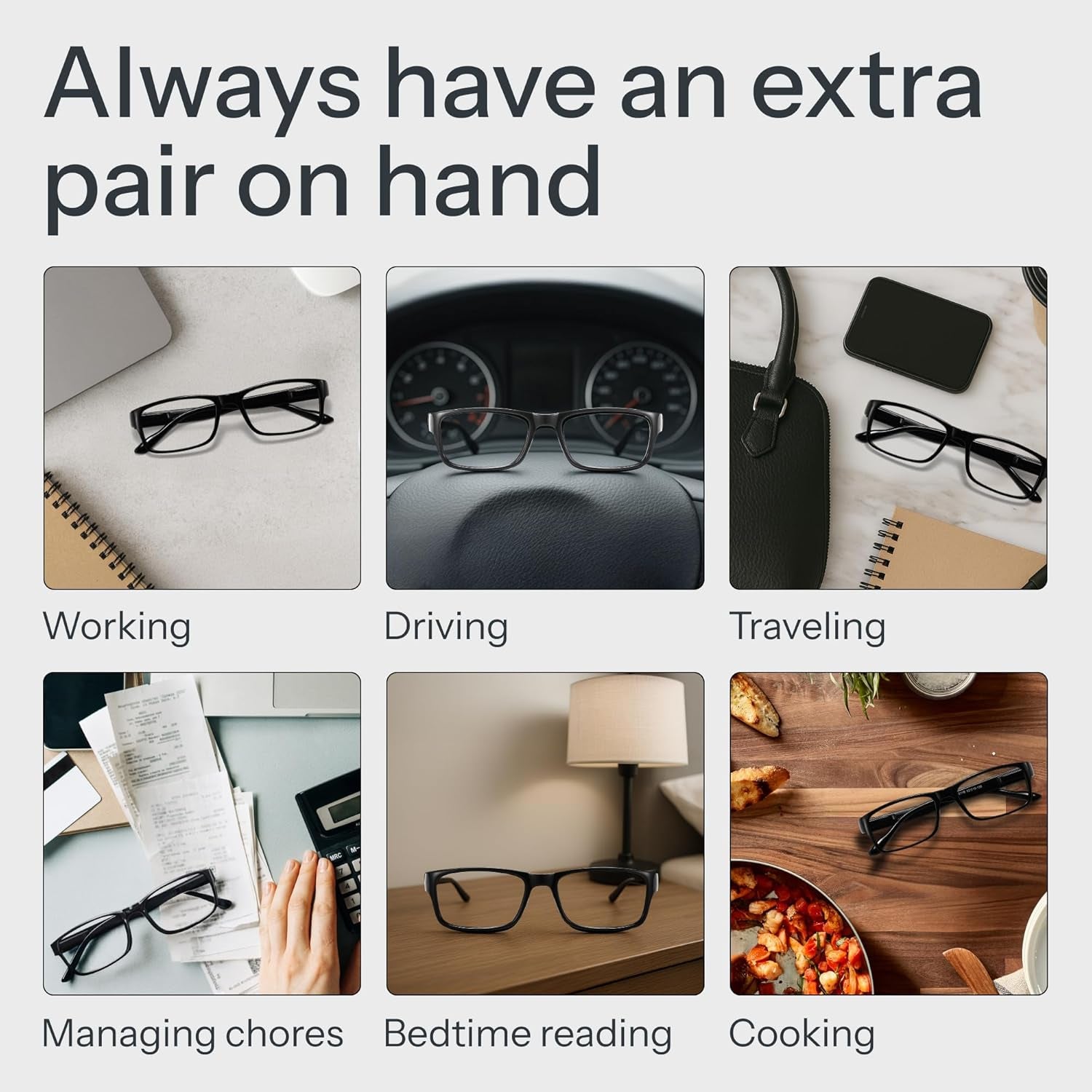 Professional Reading Glasses for All Day - Computer Readers with Blue Light Protection - Value Pack