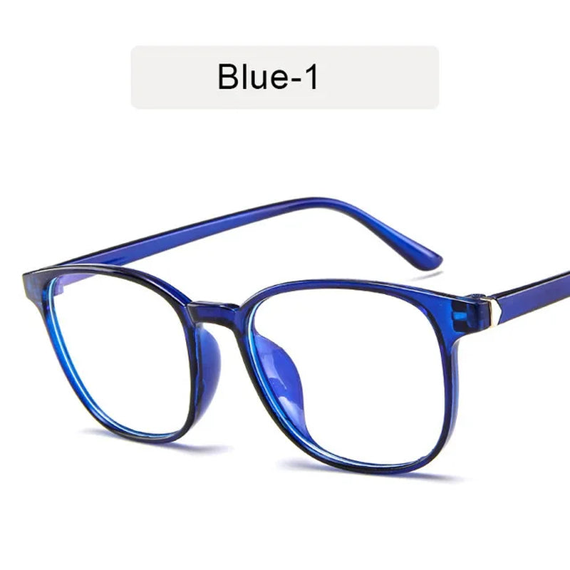 RMM Retro Mens Glasses Frame Fashion Computer Eyeglasses Frame Women Anti-Blue Light Transparent Clear Pink Plastic Glasses
