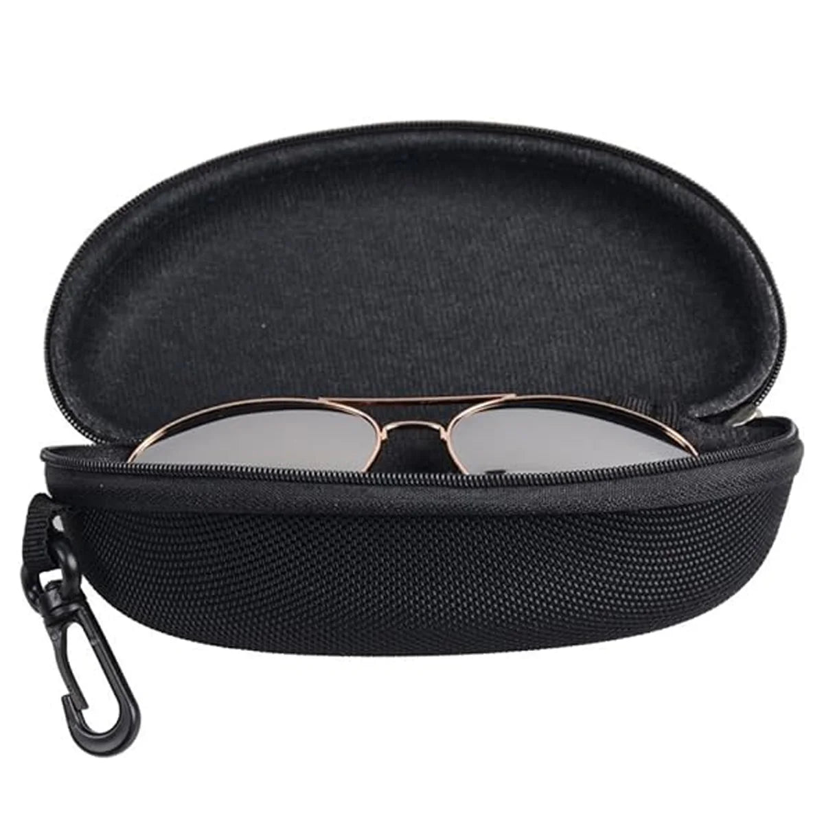 1PC Portable Zipper Style Glasses and Sunglasses Box Hard School Glasses Accessories Glasses Box with Hooks and Hooks Zipper