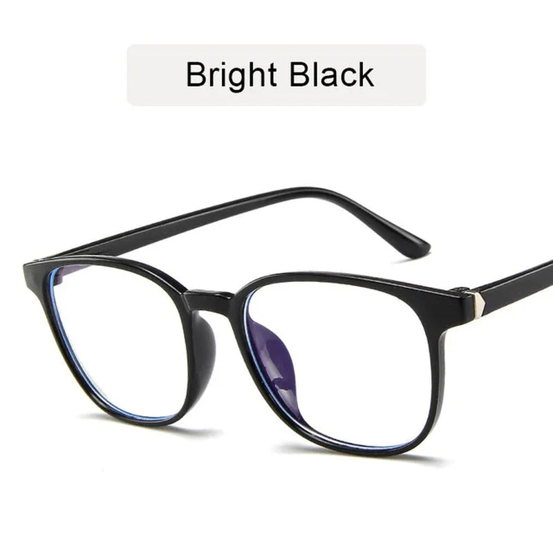 RMM Retro Mens Glasses Frame Fashion Computer Eyeglasses Frame Women Anti-Blue Light Transparent Clear Pink Plastic Glasses